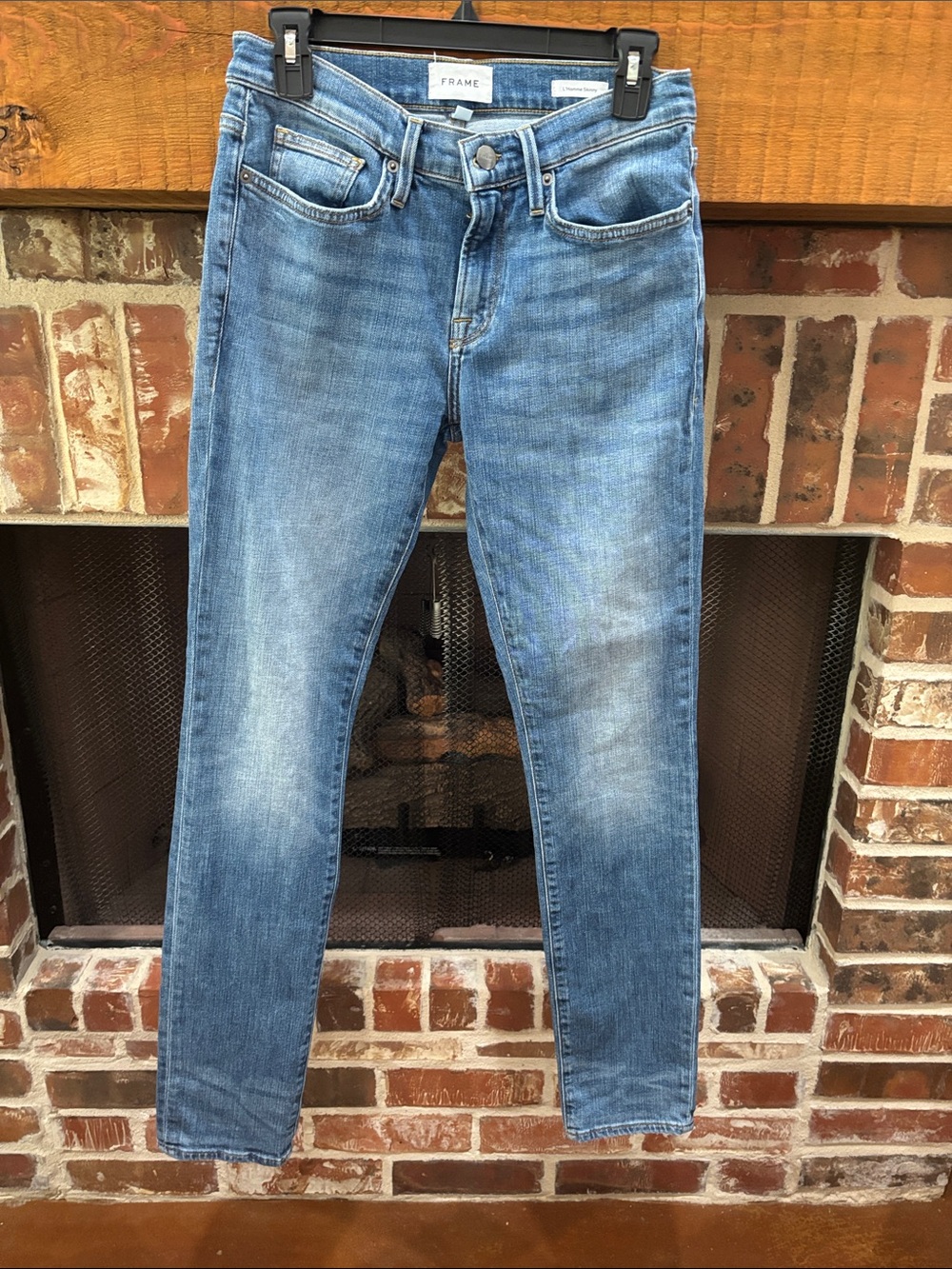 Frame Denim Men’s Washed Blue Skinny Jeans